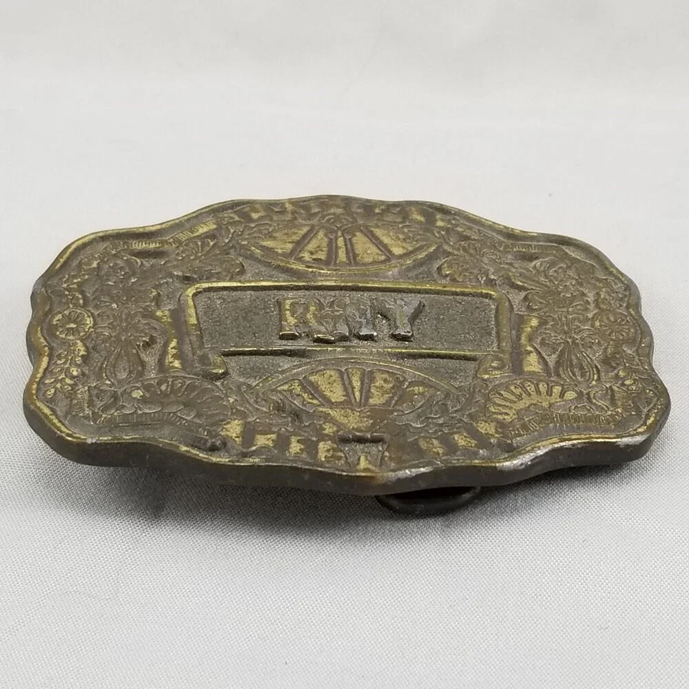 Belt Buckle Ray Name Letters‎ Engraved Etched Western Style USA Made By Oden Inc